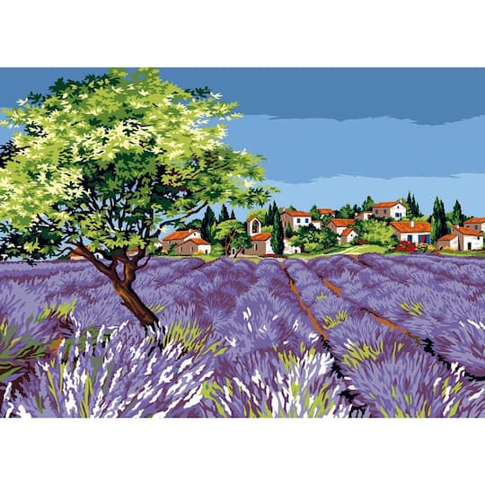 Gobelin The Village Olive Tree Printed Tapestry Needlepoint Canvas